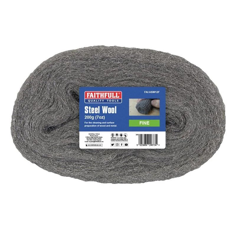 Faithfull Steel Wool Fine 200g - FAIASW12F