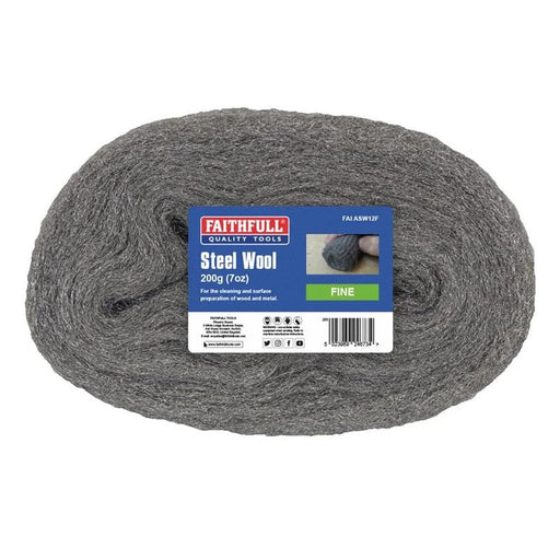 Faithfull Steel Wool Fine 200g - FAIASW12F
