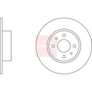 Apec 2 x Solid Rear Brake Discs DSK637