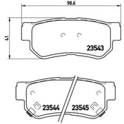 Brembo 4 x Rear Brake Pad Set P30014