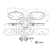 Febi Rear Brake Pad Set 178655