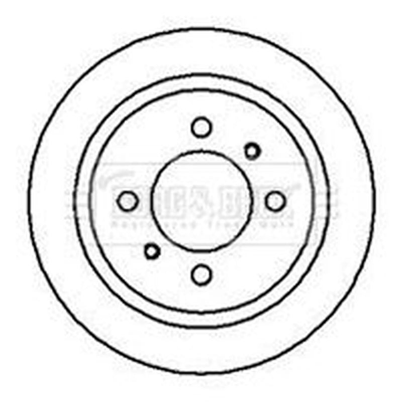 Borg & Beck 2 x Solid Rear Brake Discs BBD4096