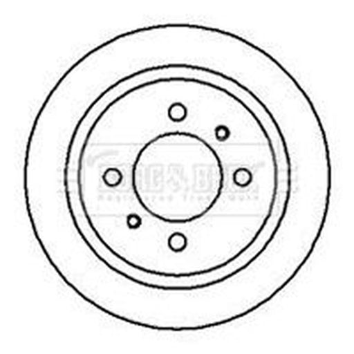 Borg & Beck 2 x Solid Rear Brake Discs BBD4096