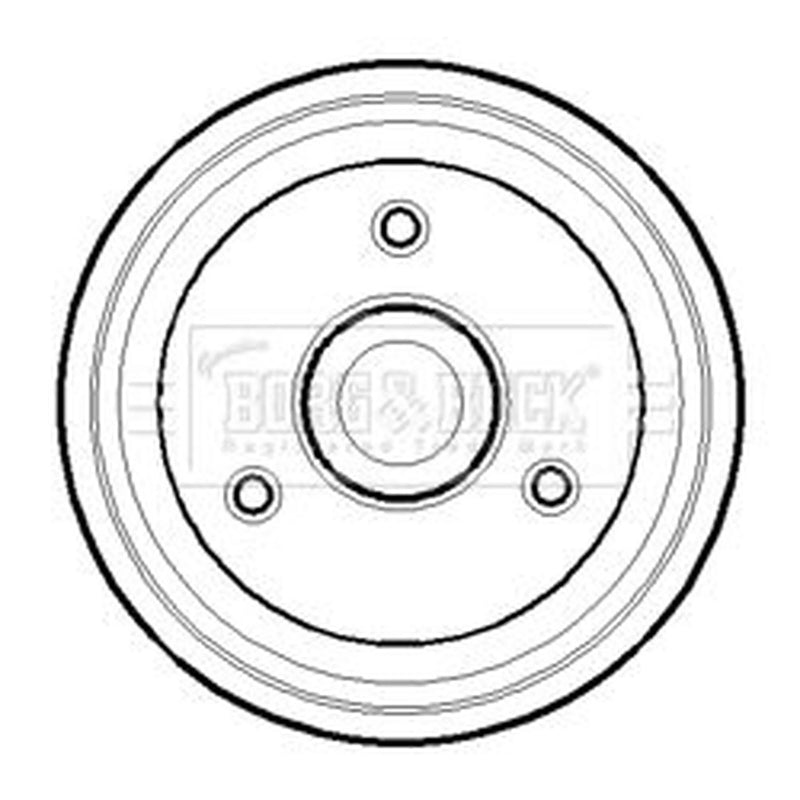 Borg & Beck Brake Drum Assembly Rear BBR7071