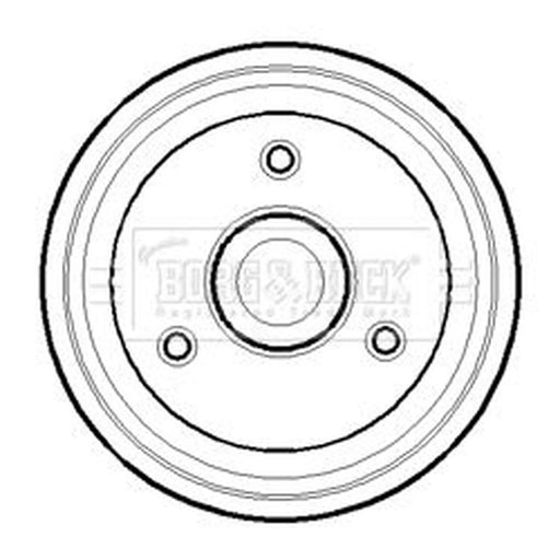 Borg & Beck Brake Drum Assembly Rear BBR7071