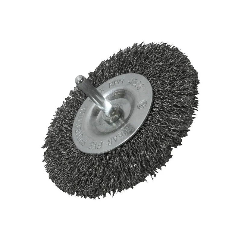 Faithfull Wire Brush x 6mm Shank, 0.30 Wire 50-100mm