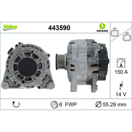 Valeo Car Alternator 12V 443590