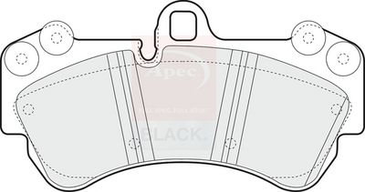 Apec Black Front Brake Pad Set PAD1314B