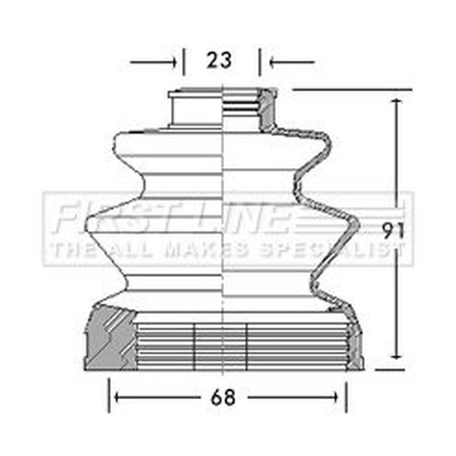 First Line Drive Shaft Bellow Kit Front Left FCB2744