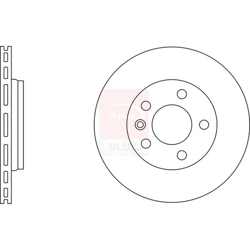 Apec 2 x Vented Rear Brake Discs SDK6022