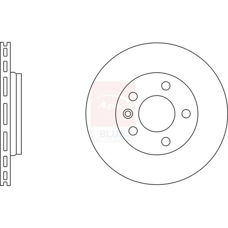 Apec 2 x Vented Rear Brake Discs SDK6022