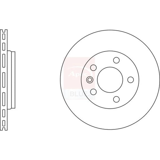 Apec 2 x Vented Rear Brake Discs SDK6022