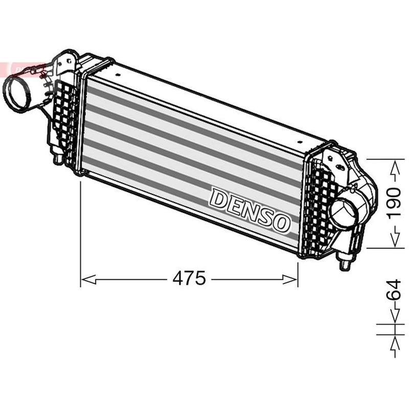 Denso Intercooler (Charge Air Cooler) DIT01005