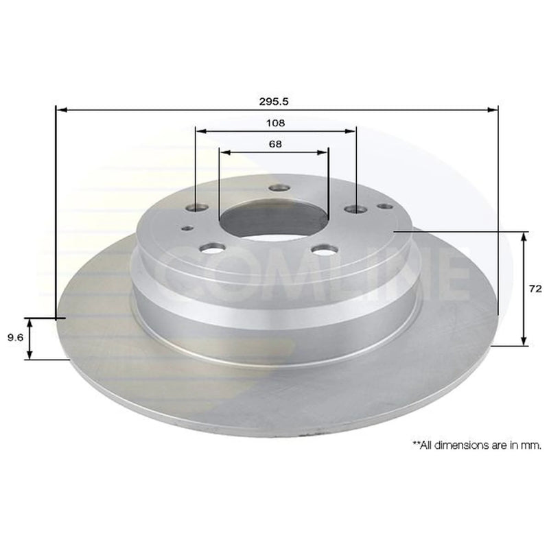 Comline 2 x Solid Rear Brake Discs ADC1905