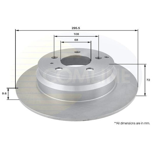 Comline 2 x Solid Rear Brake Discs ADC1905