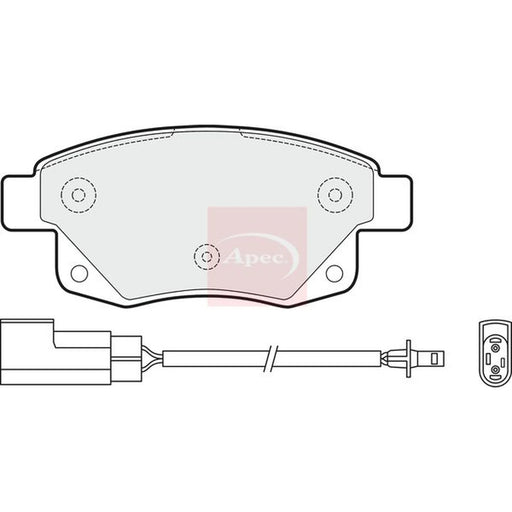 Apec Rear Brake Pad Set PAD1477