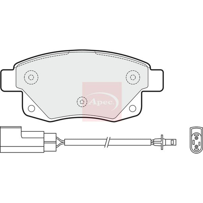 Apec Rear Brake Pad Set PAD1477