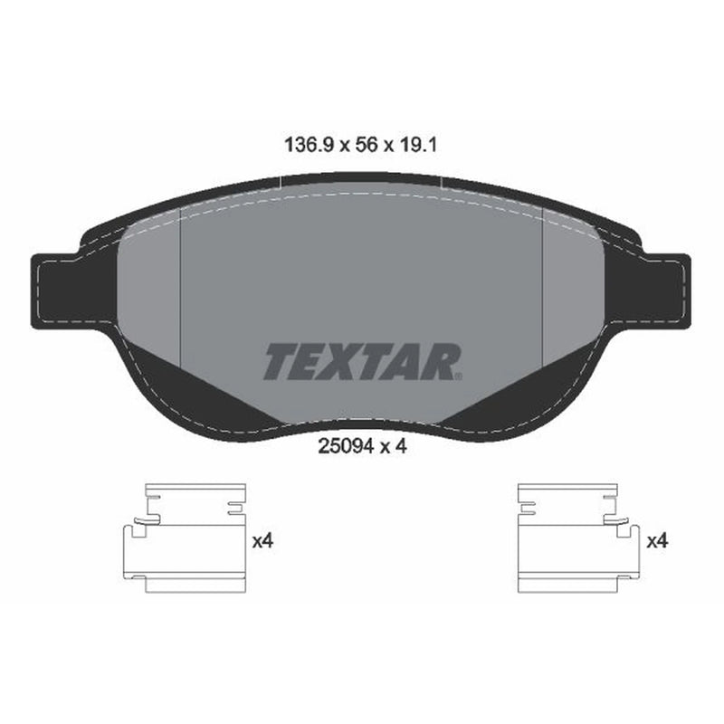 Textar Front Brake Pad Set 2509401