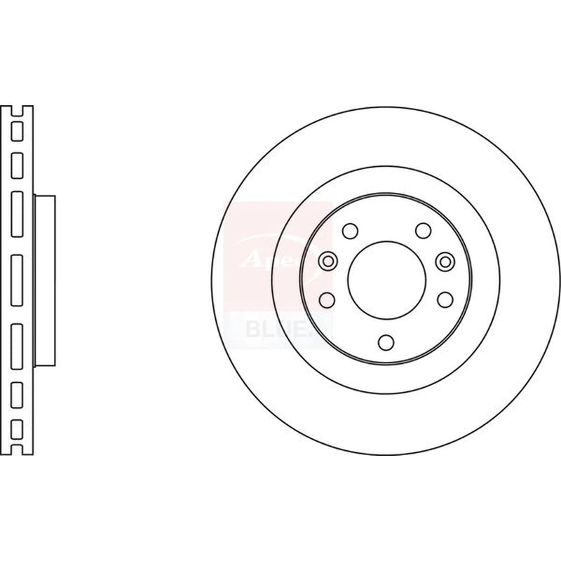 Apec 2 x Vented Front Brake Discs SDK7146
