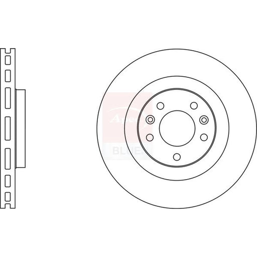 Apec 2 x Vented Front Brake Discs SDK7146