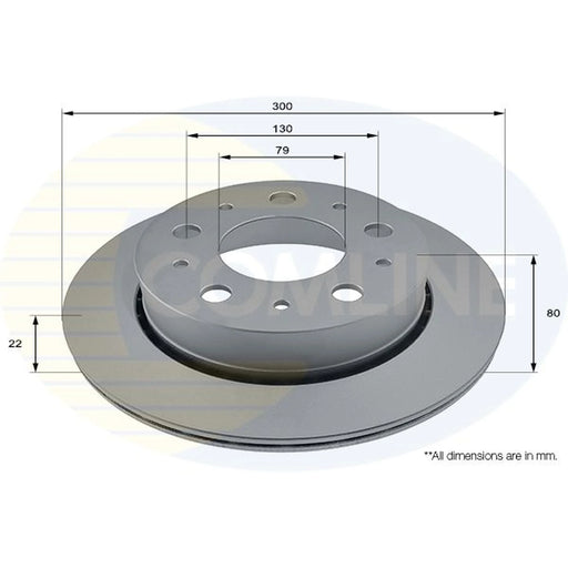 Comline 2 x Rear Brake Discs ADC2833V