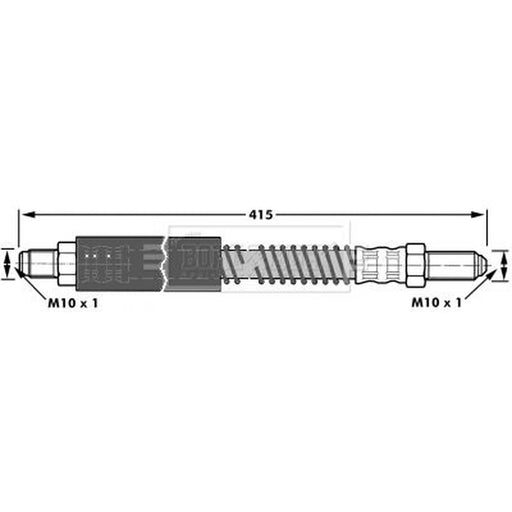 Borg & Beck Brake Hydraulic Hose Line Front Left BBH7026