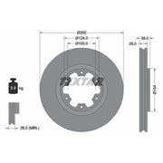 Textar 2 x Vented Front Brake Discs 92109500