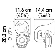 Hella Trumpet Style Car Horn 3PA 013 410-011