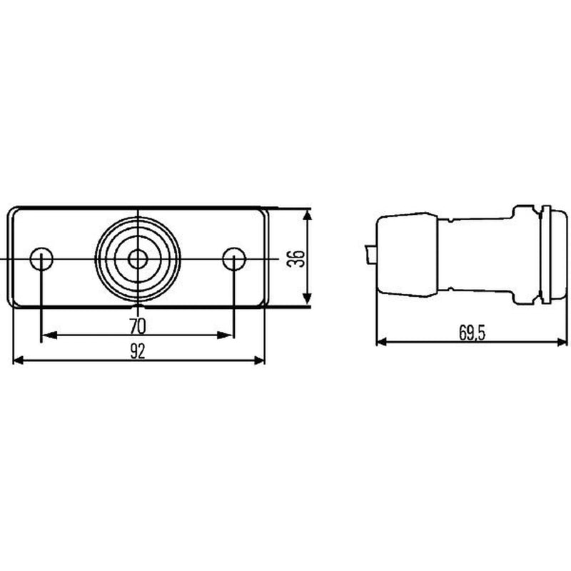 Hella Side Marker Light Wide High 2PS 008 382-801
