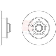 Apec 2 x Solid Rear Brake Discs SDK6046