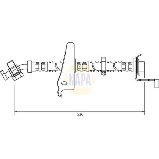 NAPA Brake Hydraulic Hose Line Front Right NBH1296