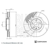 Blue Print 2 x / Front Brake Discs ADBP430049