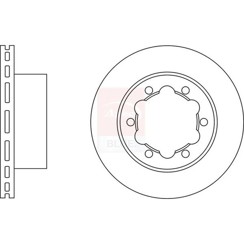 Apec 2 x Vented Rear Brake Discs SDK6474