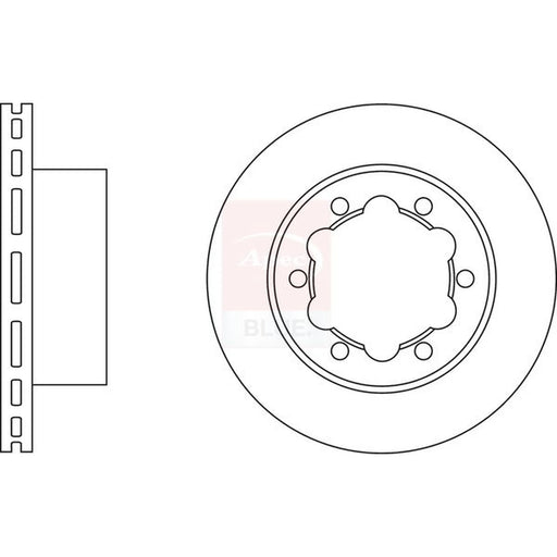 Apec 2 x Vented Rear Brake Discs SDK6474