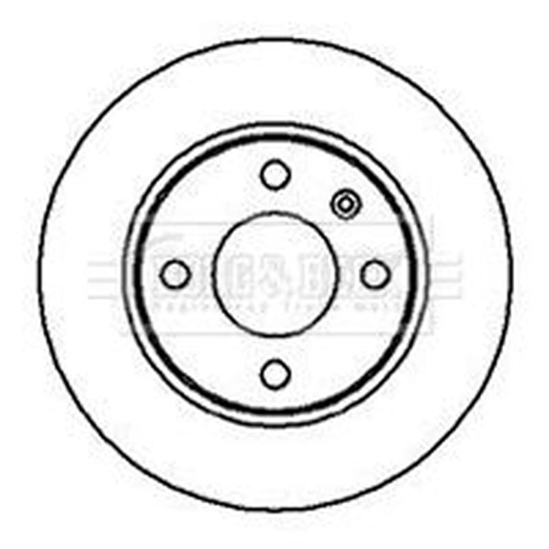 Borg & Beck 2 x Solid Front Brake Discs BBD4076