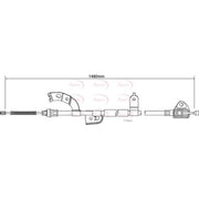 Apec Handbrake Cable Right Rear CAB1037