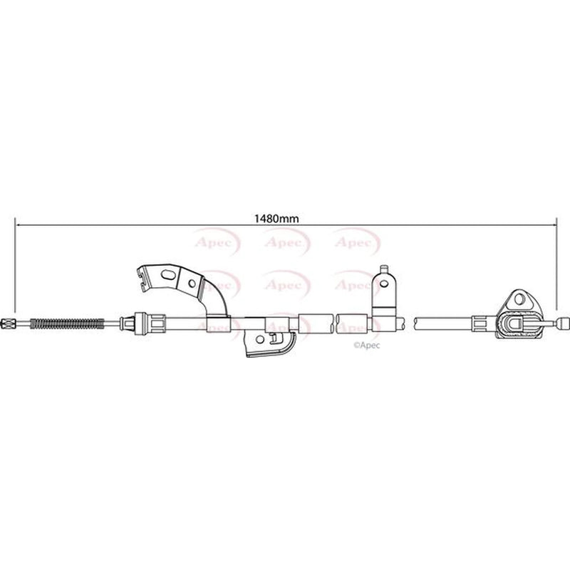 Apec Handbrake Cable Right Rear CAB1037