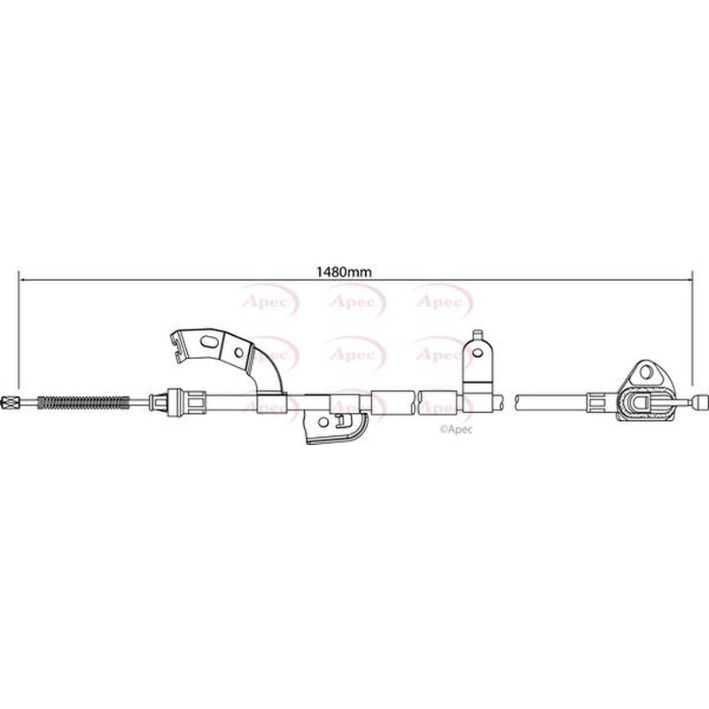 Apec Handbrake Cable Right Rear CAB1037