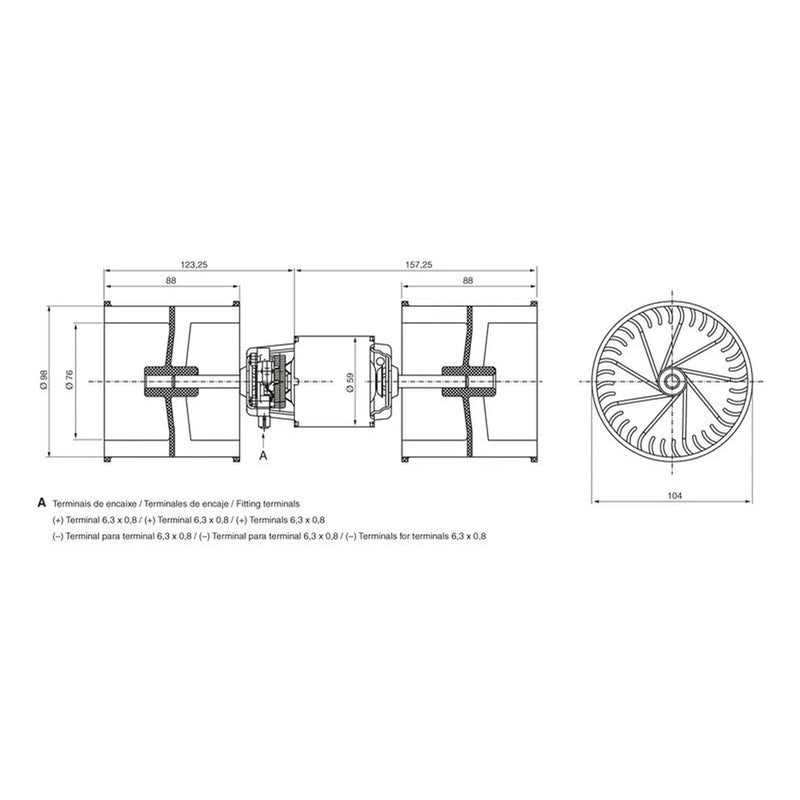 Bosch Blower Motor Electric Fan 9 130 081 029