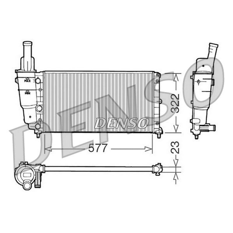 Denso Engine Radiator DRM09096