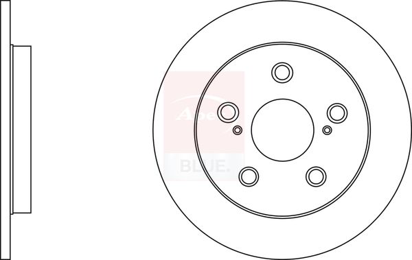 Apec 2 x Brake Disc Set Solid