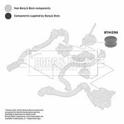 Borg & Beck Intercooler Turbo Charge Air Hose BTH1290