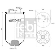Febi Air Suspension Bellow 119mm 20422