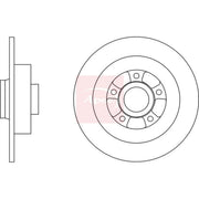 Apec 2 x Solid Rear Brake Discs DSK2822