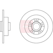 Apec 2 x Solid Rear Brake Discs DSK2822