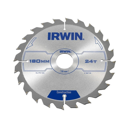 IRWIN® Construction Circular Saw Blade 180 x 30mm x 24T ATB - 1897195