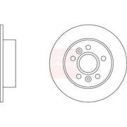 Apec 2 x Solid Rear Brake Discs DSK803