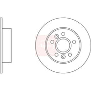 Apec 2 x Solid Rear Brake Discs DSK803