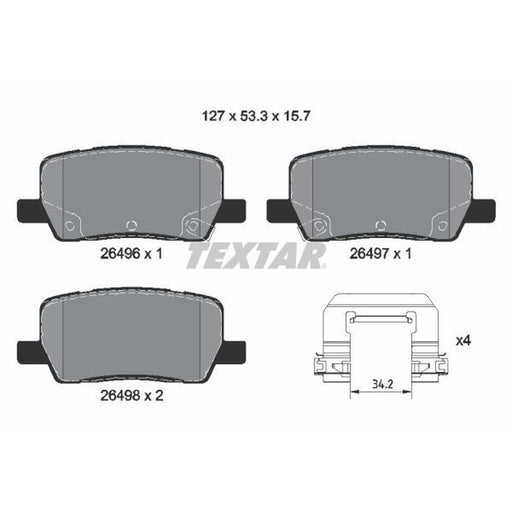 Textar Rear Brake Pad Set 2649601