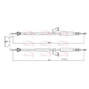 Apec Handbrake Cable Left Rear CAB1620